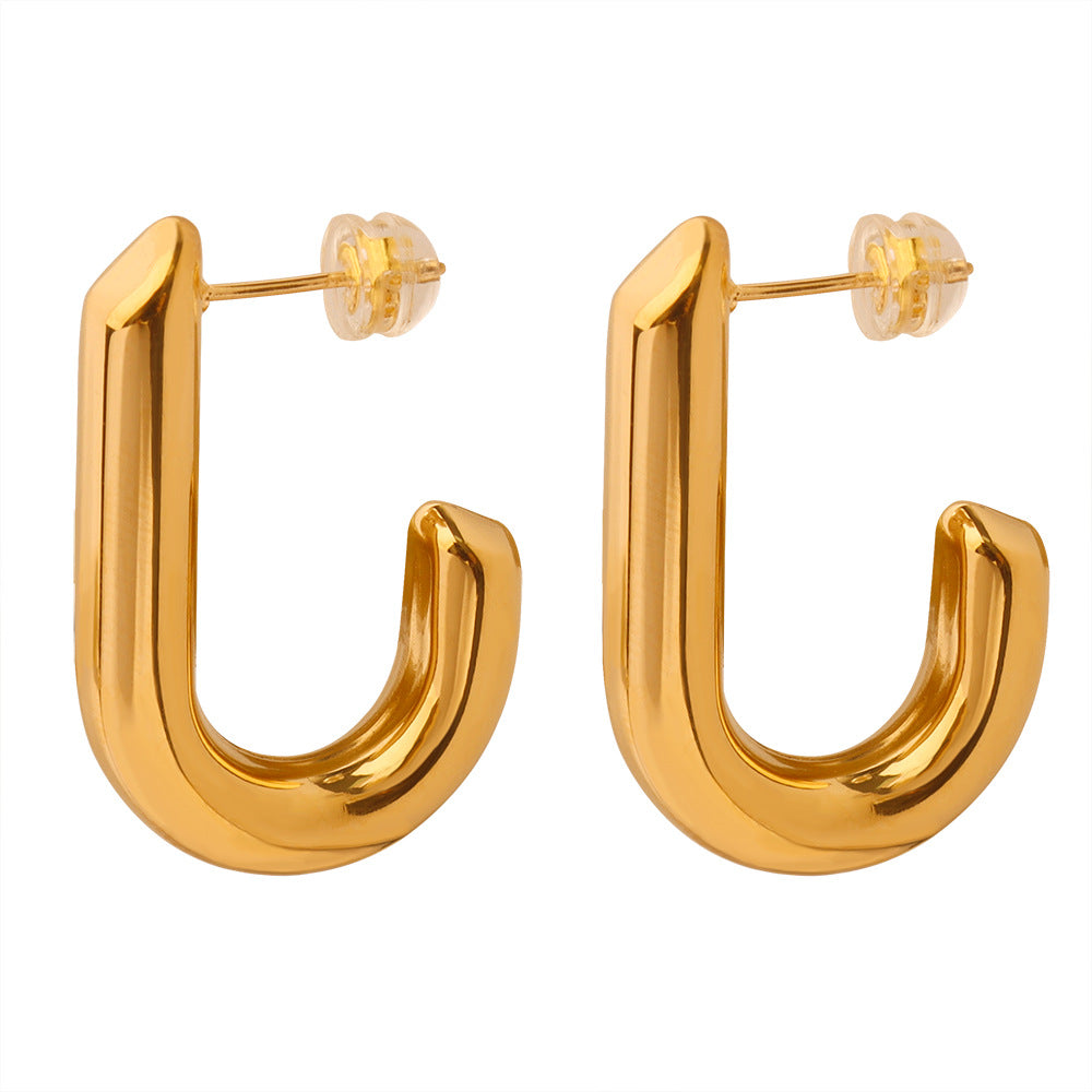 Demi | 14K Gold-Plated Stainless Steel Chunky Hoops