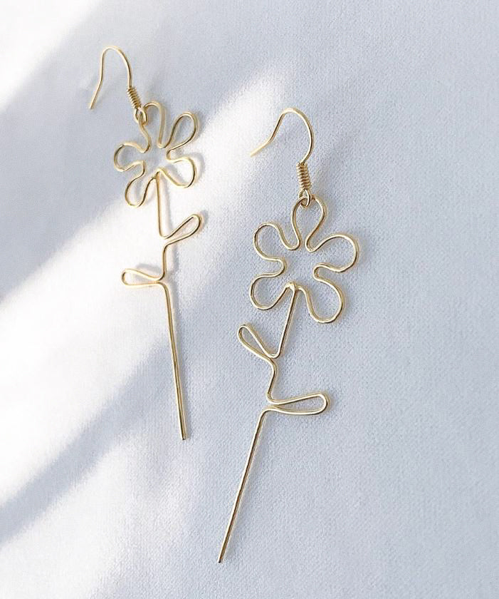 Bloom| 18k Gold-Plated Drop Earrings