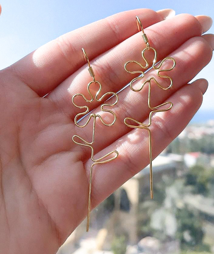 Bloom| 18k Gold-Plated Drop Earrings