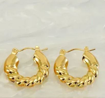 Lana | 18K Gold-Plated Twisted Mini Hoops
