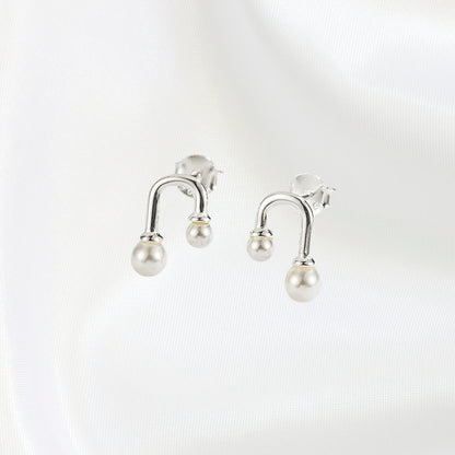 Zola | 925 Sterling Silver Mini Silver Studs with Pearls