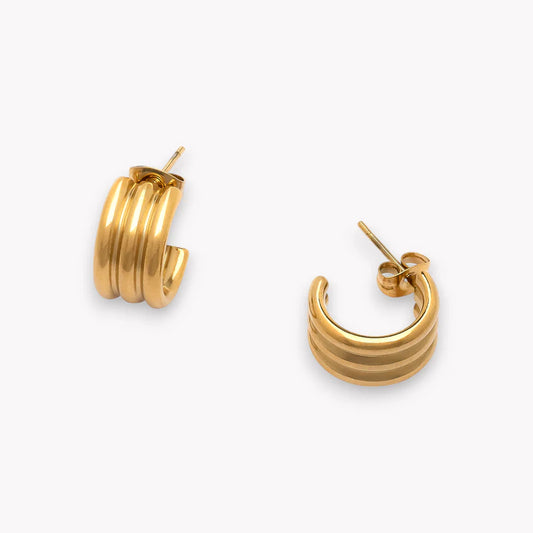 Willa |  Stainless Steel Triple Hoop Earrings