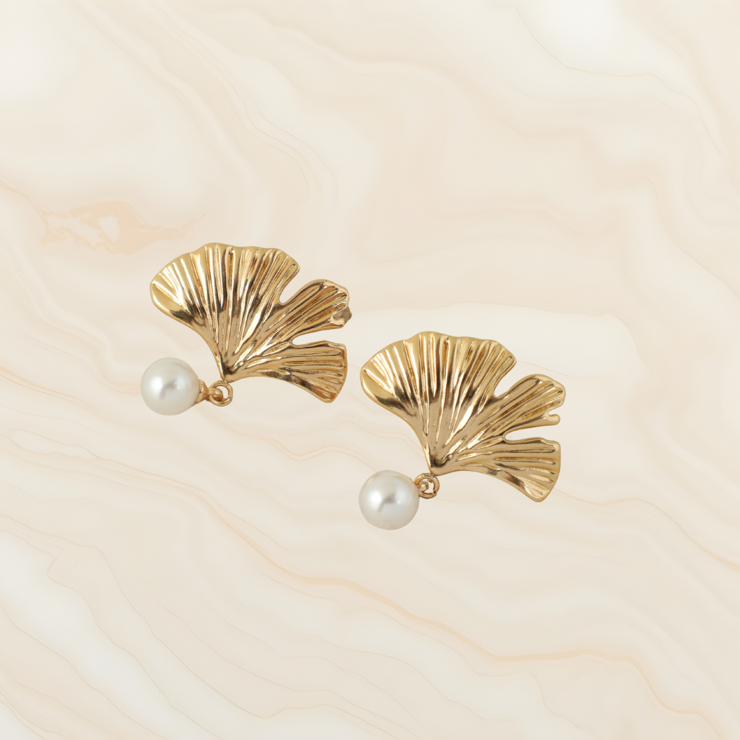 Eloise | 18K Gold-Plated, Stainless Steel Vintage Earrings