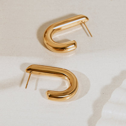 Demi | 14K Gold-Plated Stainless Steel Chunky Hoops