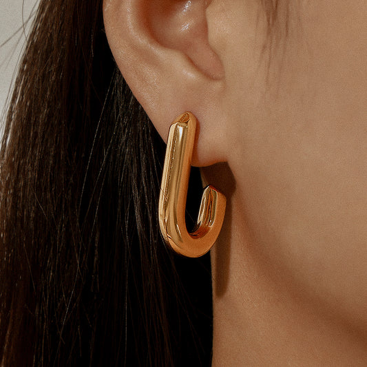 Demi | 14K Gold-Plated Stainless Steel Chunky Hoops