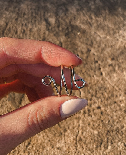 Alik | Silver Plated Wave Ring
