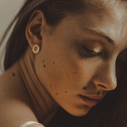 Noa | 18K Gold-Plated, Stainless Steel Gold Studs