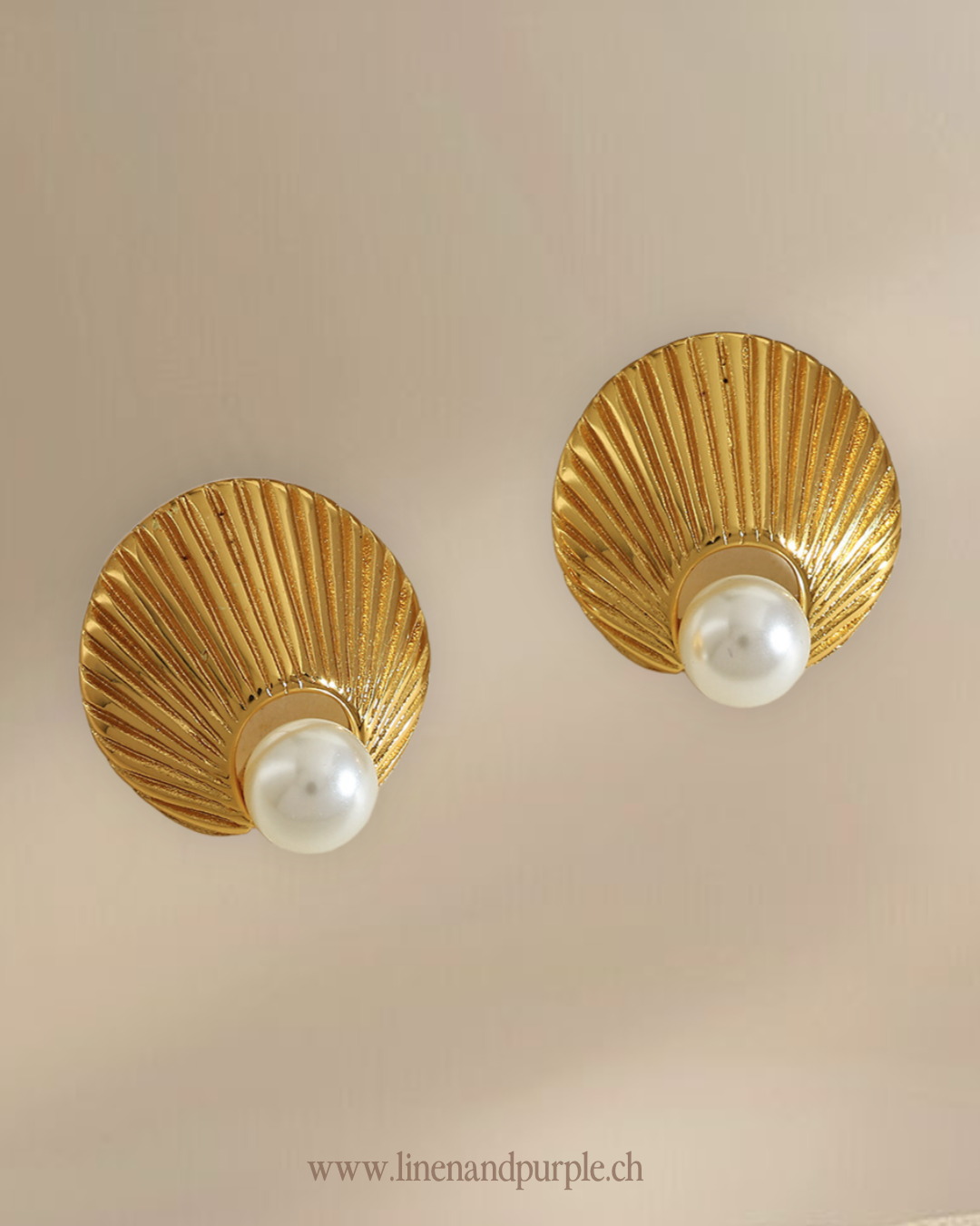 Adeline | 18K Gold-Plated, Stainless Steel Vintage Earrings