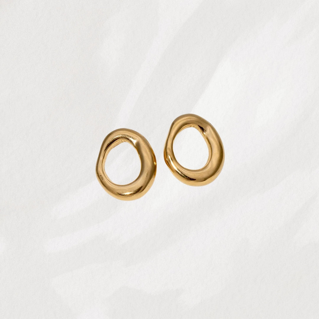 Noa | 18K Gold-Plated, Stainless Steel Gold Studs