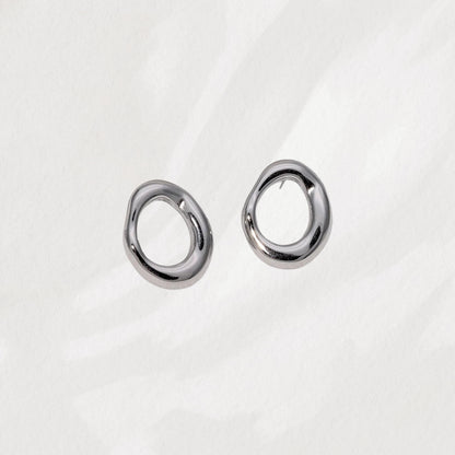 Noa | 18K Gold-Plated, Stainless Steel Silver Studs