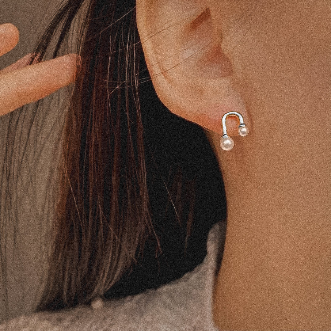 Zola | 925 Sterling Silver Mini Silver Studs with Pearls